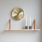 Horloge murale doré ronde en aluminium Ø 30 cm