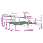 vidaXL Cadre de lit sans matelas 200x200 cm bois massif de pin