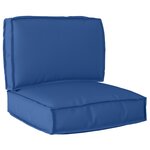 vidaXL Set de coussins de palette 2 Pièces Bleu royal 60 x 60 x 12 cm