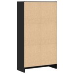 vidaXL Bibliothèque noir 60x24x109 cm bois d'ingénierie