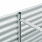 vidaXL Lit surélevé de jardin 240x80x81 cm Acier galvanisé Argenté