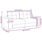 Canapé Love Seat vidaXL Gris Foncé 140 cm en Cuir Synthétique