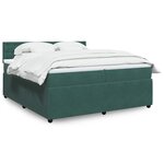 vidaXL Sommier à lattes de lit et matelas Vert foncé 200x200cm Velours
