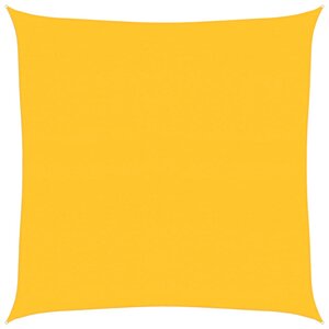 vidaXL Voile d'ombrage 160 g/m² carré jaune 7x7 m PEHD