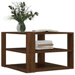vidaXL Table basse chêne marron 58x58x40 cm bois d'ingénierie