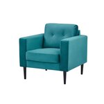 Fauteuil - Velours vert - L 80 x P 82 x 84 cm - LEON