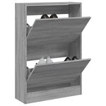 vidaXL Armoire à chaussures sonoma gris 60x21x87 5 cm bois ingénierie