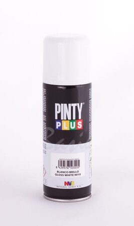 Peinture spray Acrylic Brillant 400ml Blanc Pur Brillant RAL 9010 - Pinty Plus