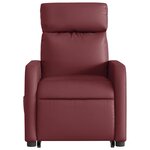 vidaXL Fauteuil inclinable électrique rouge bordeaux similicuir