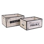 Cagette de rangement en bois recyclerie (lot de 2)