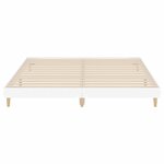 vidaXL Cadre de lit sans matelas blanc 140x200 cm bois d'ingénierie