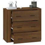 vidaXL Buffet Chêne marron 80x33x70 cm Bois d'ingénierie