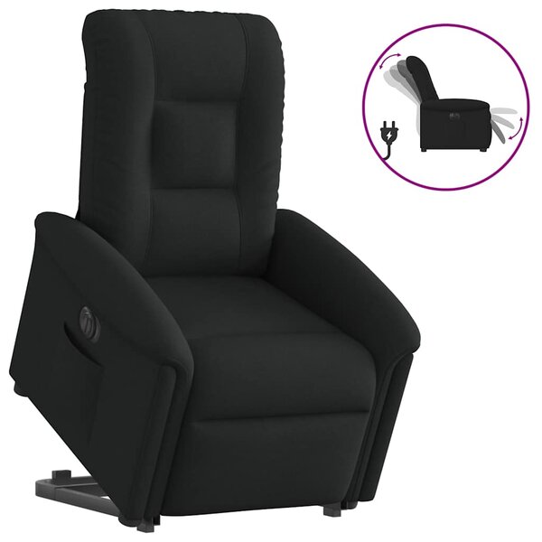 vidaXL Fauteuil inclinable électrique noir tissu