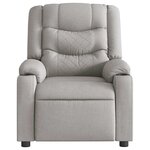 vidaXL Fauteuil de massage inclinable électrique gris nuage tissu