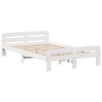 vidaXL Cadre de lit sans matelas blanc 120x190 cm bois de pin massif