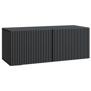 vidaXL Meuble TV mural 78 5 x 31 x 30 cm Noir Bois d'ingénierie