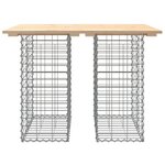 vidaXL Table de jardin Gabion Design 100x70x72 cm Bois massif Pin