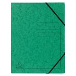 Chemise À Élastique Sans Rabats Carte Lustrée 355gm2 - A4 - Vert - Exacompta