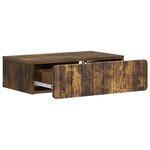 vidaXL Table d'appoint murale Chêne fumé 59 x 34 5 x 17 cm