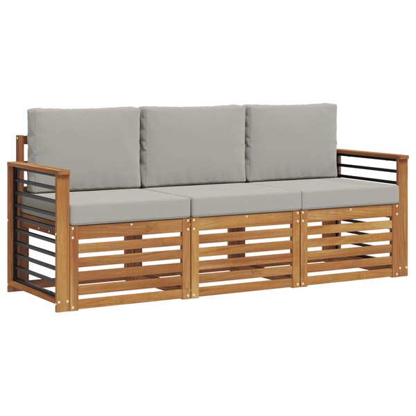 vidaXL Ensembles de canapés 3 pc Gris Naturel et Clair