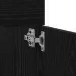 Meuble de salle de bain vidaXL Noir Chêne 90x38 5x46 cm Bois d'ingénierie