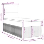 vidaXL Sommier à lattes de lit et matelas Vert foncé 80x200 cm Velours