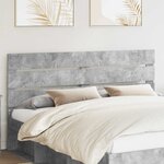 vidaXL Tête de lit Gris béton 180 cm Bois d'ingénierie