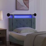 vidaXL Tête de lit suspendue Avec lumière LED Vert Mer Velours