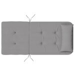 vidaXL Coussins de chaise adirondack lot de 2 gris tissu oxford