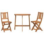 vidaXL Ensemble de salle à manger pour jardin 3 Pièces Noir
