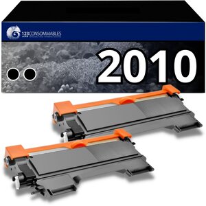 PackToner compatible avec BROTHER TN-2010 XL  2 toners noir