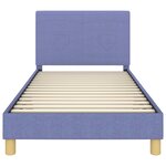 vidaXL Cadre de lit pour enfants avec tête de lit Bleu denim tissu
