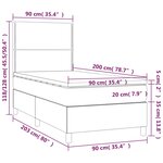 vidaXL Sommier à lattes de lit avec matelas Bleu 90x200 cm Tissu