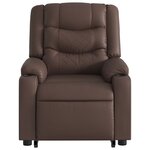 vidaXL Fauteuil inclinable électrique marron similicuir