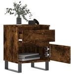 vidaXL Tables de chevet 2 Pièces chêne fumé 40x35x50 cm bois ingénierie