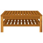 Salon de jardin meuble d'extérieur ensemble de mobilier 5 pièces avec coussin crème bois d'acacia solide 02_0016293