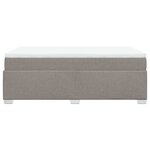 vidaXL Sommier à lattes de lit avec matelas Taupe 120x200 cm Tissu