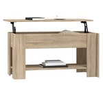 vidaXL Table basse chêne sonoma 101x49x52 cm bois d'ingénierie