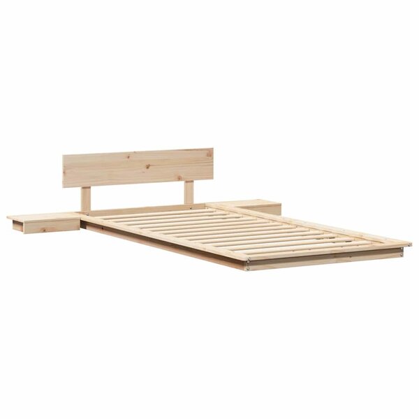 vidaXL Cadre de lit Marron 80 x 200 cm bois