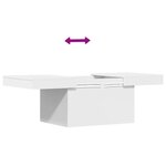 vidaXL Table basse blanc 80x55x40 cm bois d'ingénierie