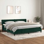 vidaXL Sommier à lattes de lit et matelas Vert foncé 200x200cm Velours