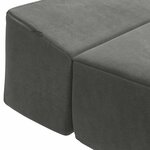 vidaXL Canapé-lit pliable Gris foncé 200 x 70 x 15 cm Velours