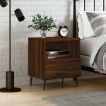 vidaXL Table de chevet chêne marron 40x35x47 5 cm bois d’ingénierie