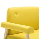 vidaXL Canapé à 2 places Tissu Jaune