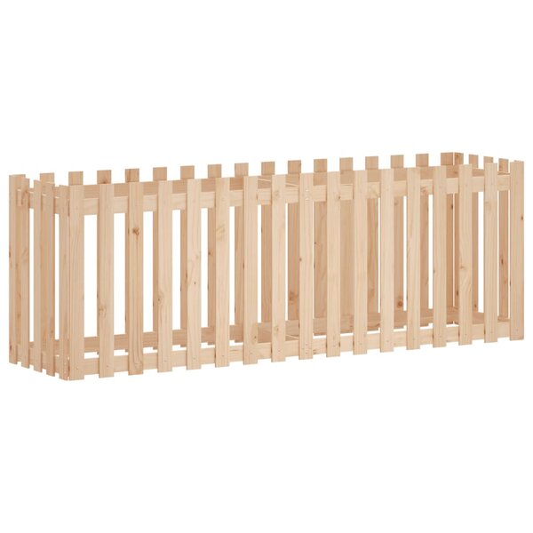 vidaXL Lit surélevé de jardin design de clôture 200x50x70cm pin massif