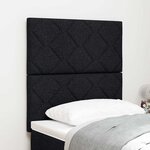 vidaXL Tête de lit noire design blocs de diamant 80 cm en tissu