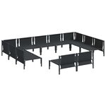 vidaXL Ensemble de canapé de jardin 11 Pièces Anthracite Acier