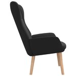 vidaXL Chaise de relaxation Noir Tissu