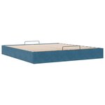 VidaXL Cadre de lit ottoman sans matelas bleu foncé 160x200 cm velours