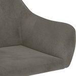 vidaXL Chaises pivotantes à manger lot de 6 Gris foncé Velours